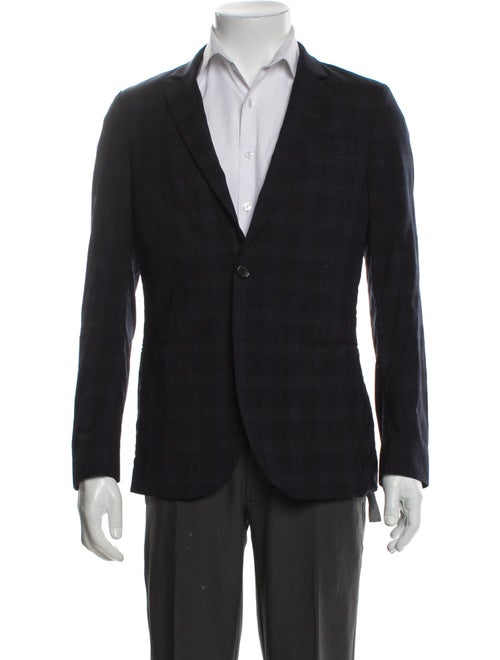 Ps Paul Smith Wool Plaid Print Blazer