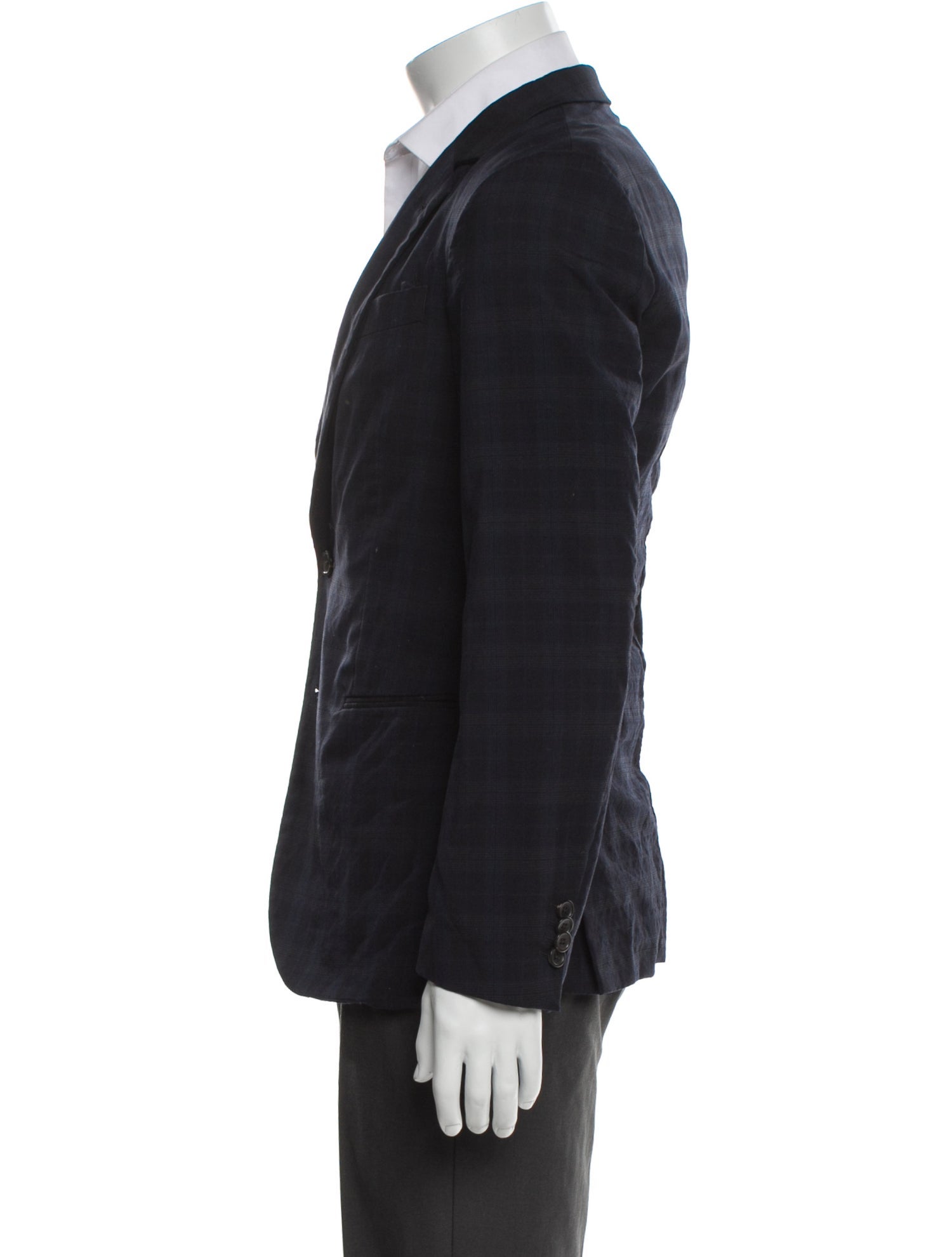 Ps Paul Smith Wool Plaid Print Blazer