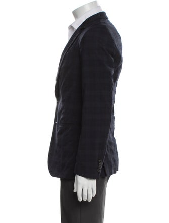 Ps Paul Smith Wool Plaid Print Blazer