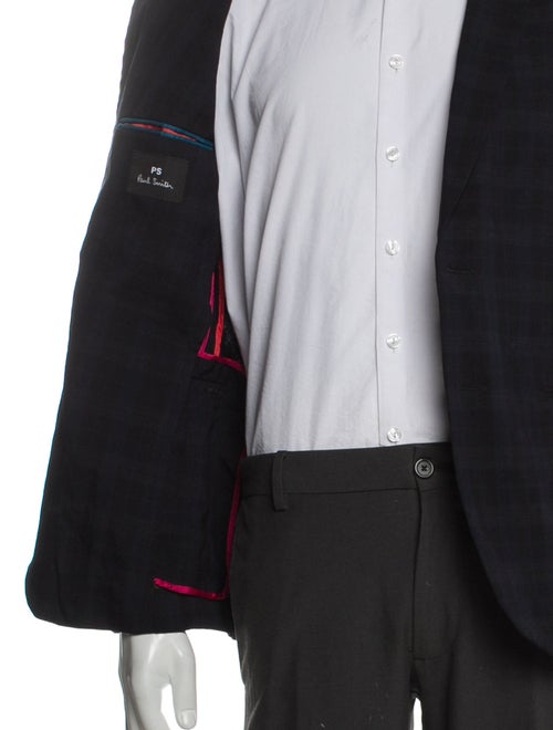 Ps Paul Smith Wool Plaid Print Blazer
