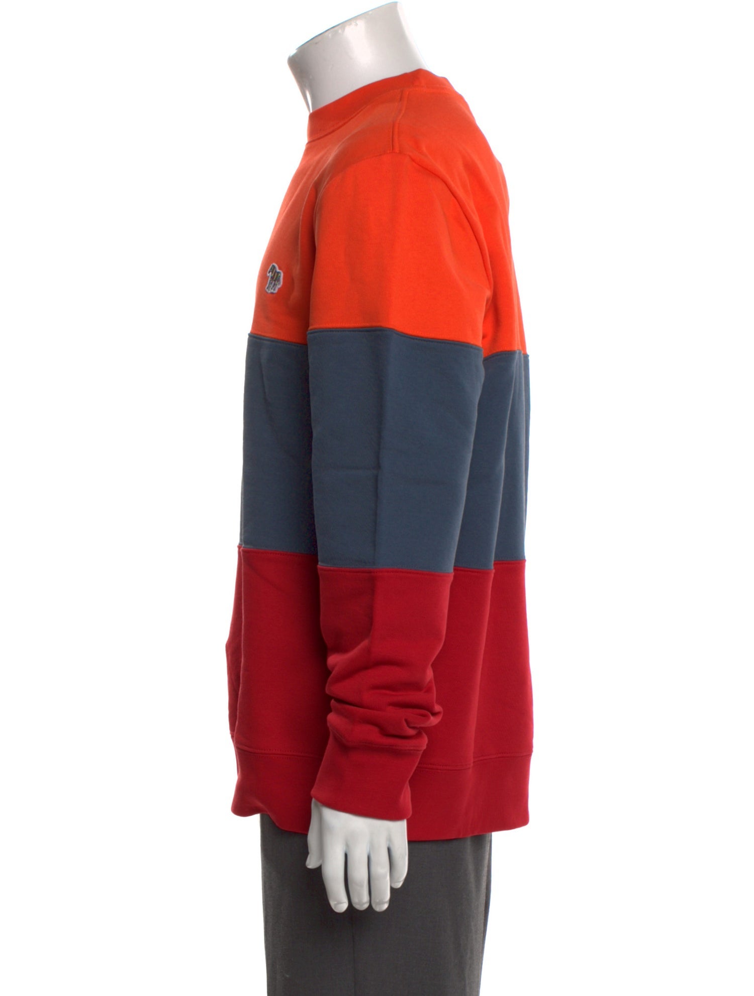 Ps Paul Smith Colorblock Pattern Crew Neck Sweatshirt