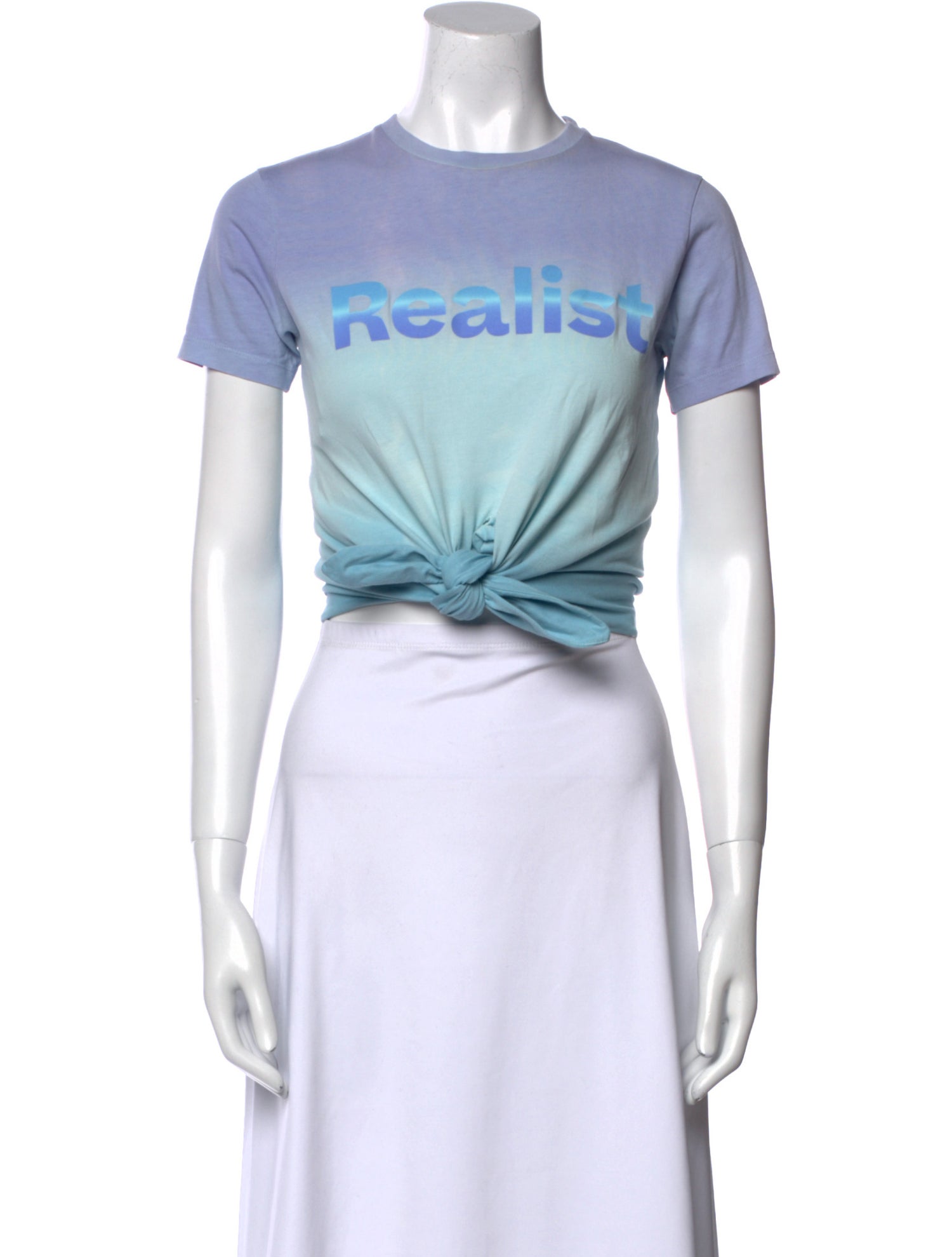 Peter Saville x Paco Rabanne Graphic Print Crew Neck Crop Top