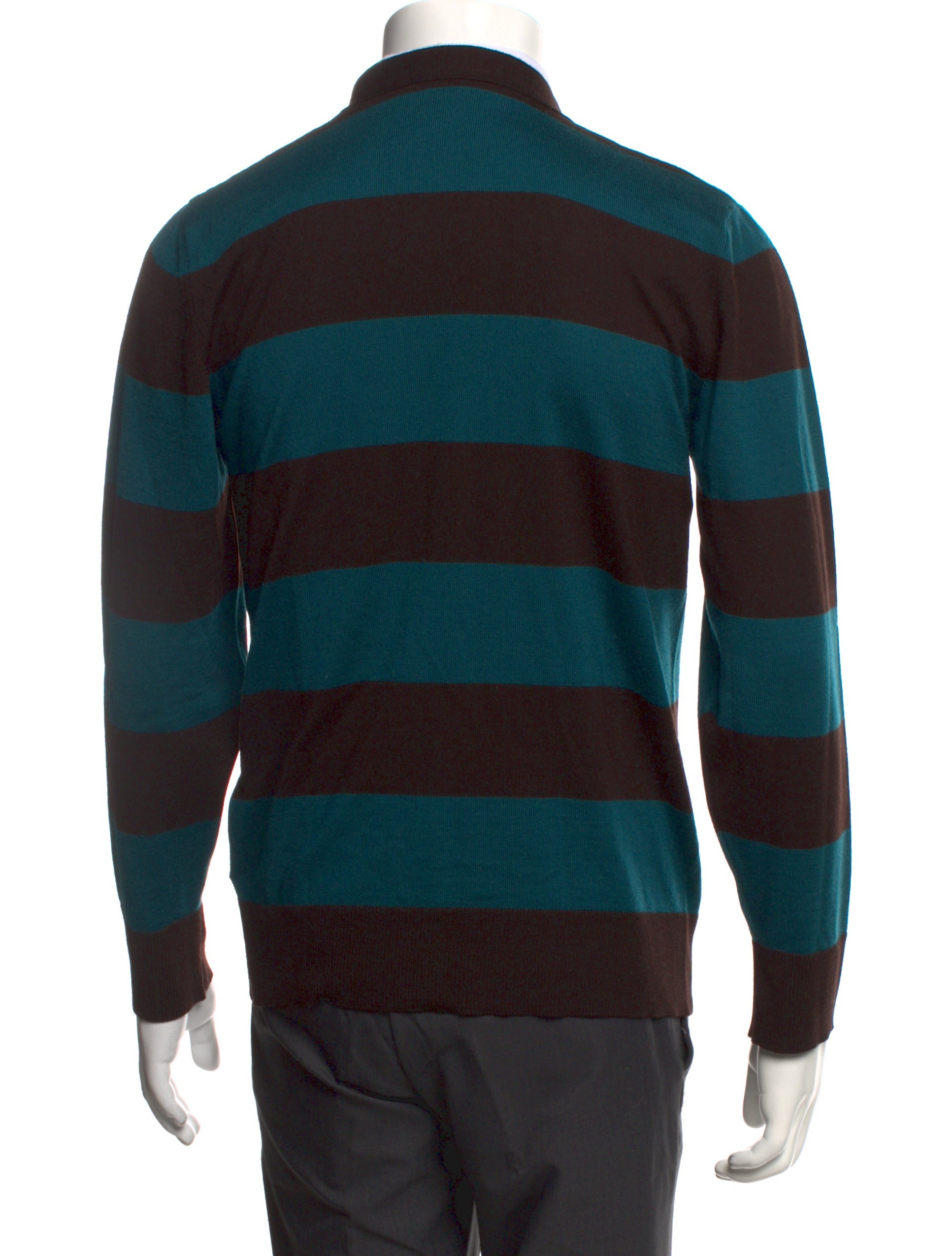 PS by Paul Smith Striped V-Neck Cardigan