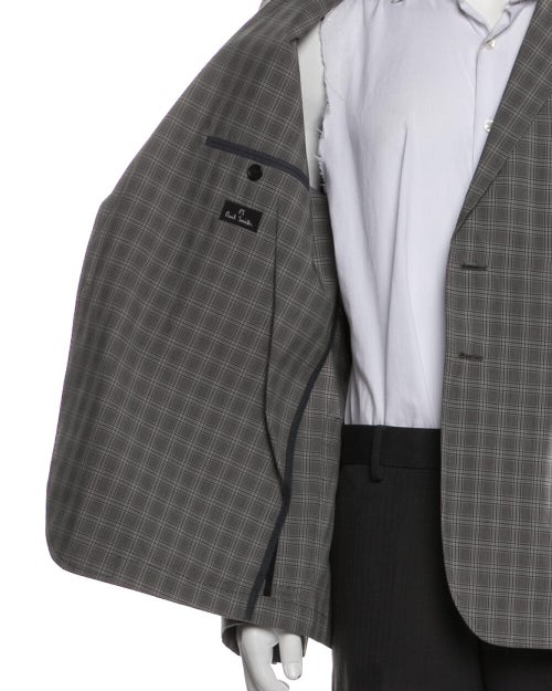 PS by Paul Smith Plaid Print Moto Jacket