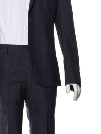 PS by Paul Smith Merino Wool Plaid Print Two-Piece Suit