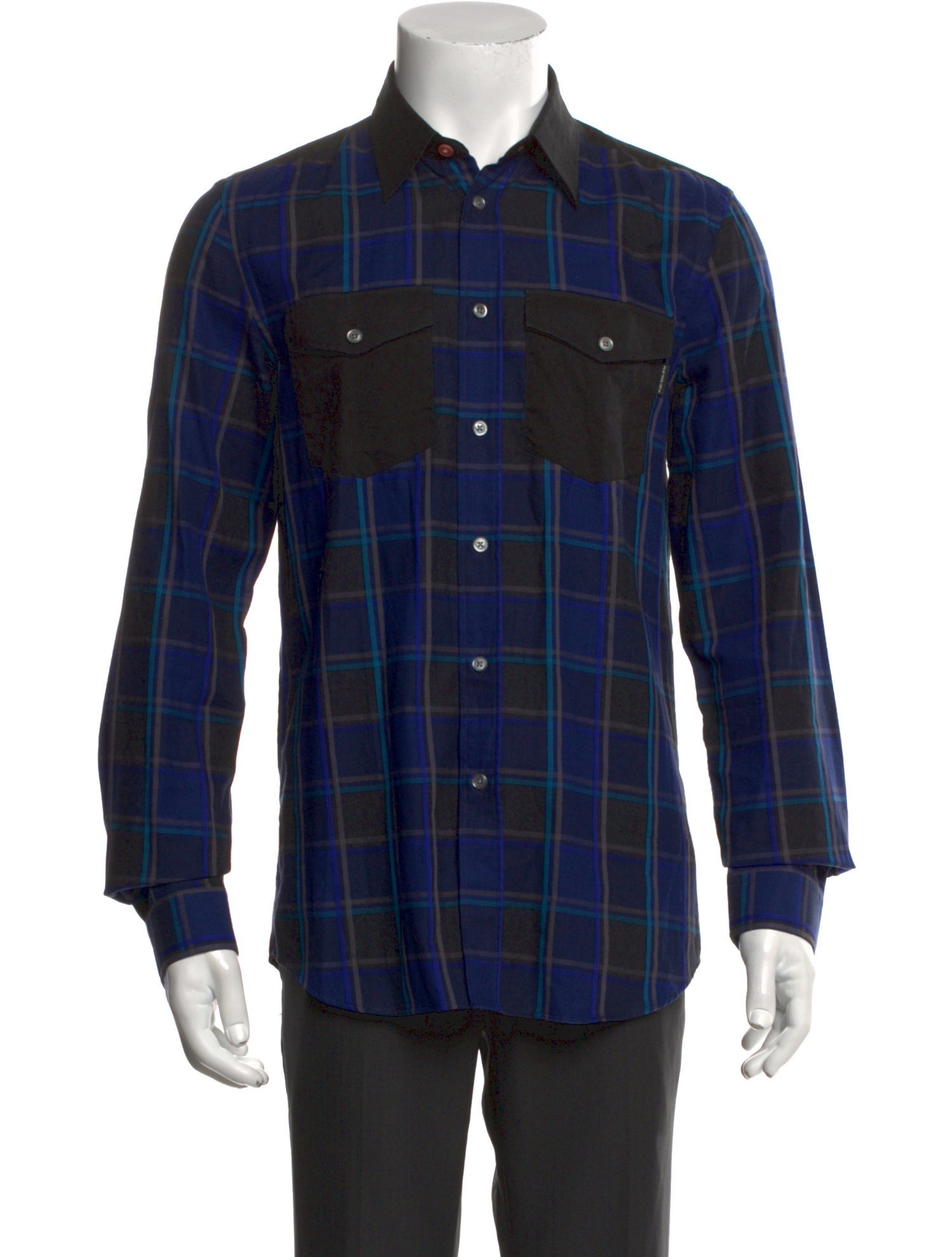 PS by Paul Smith Plaid Print Long Sleeve Western Shirt