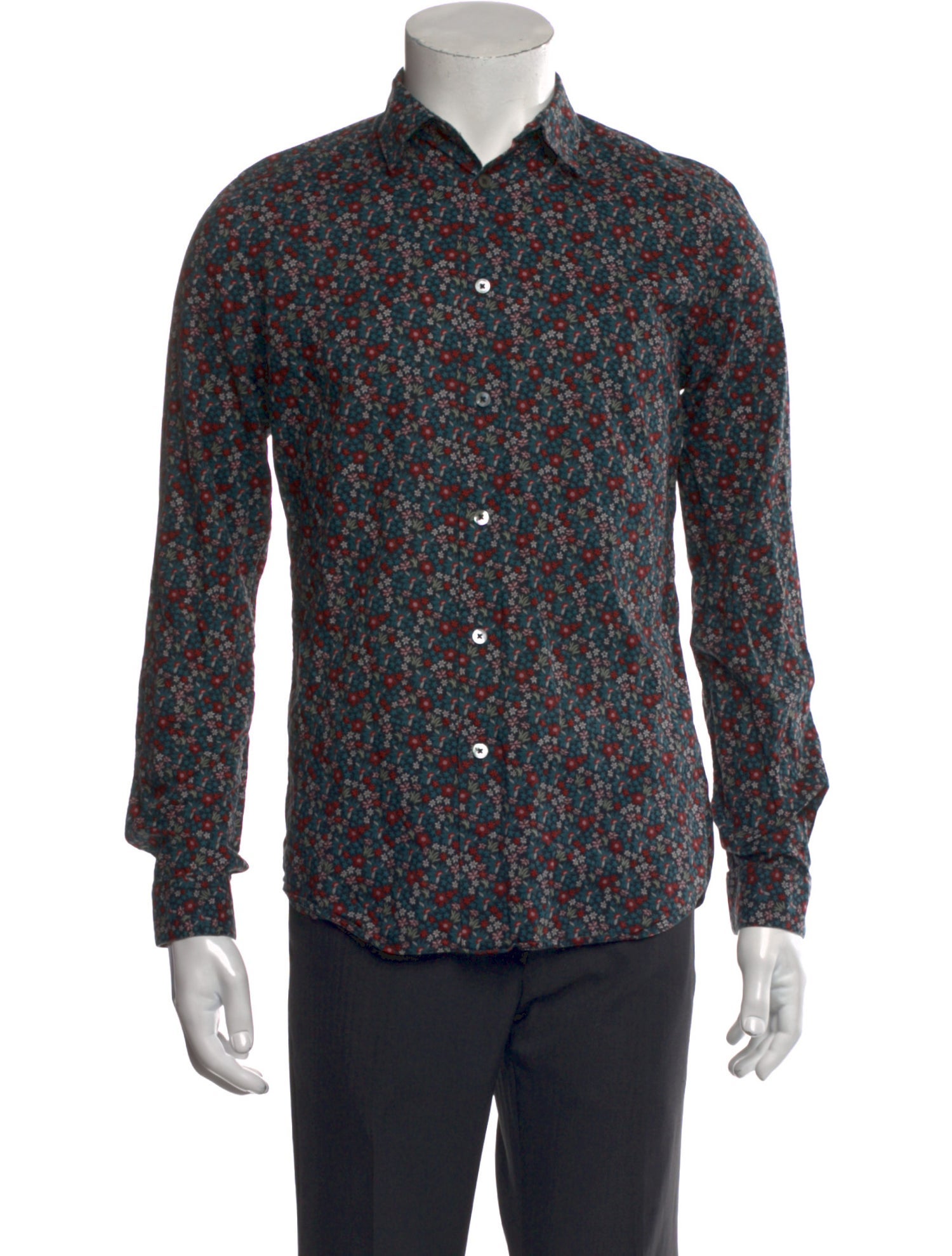 PS by Paul Smith Floral Print Long Sleeve Shirt