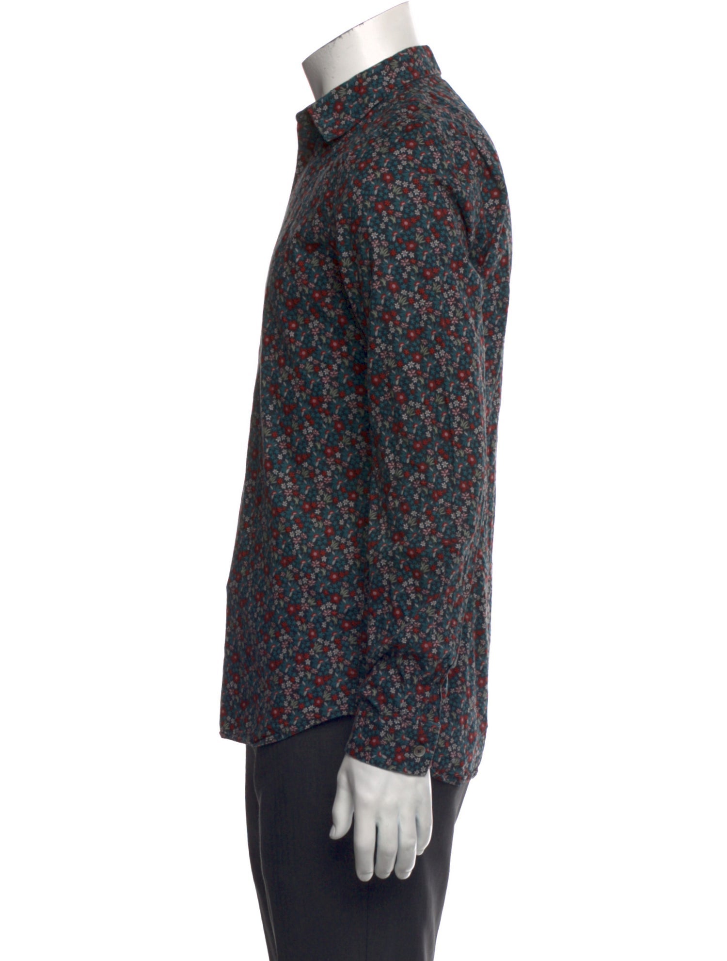 PS by Paul Smith Floral Print Long Sleeve Shirt