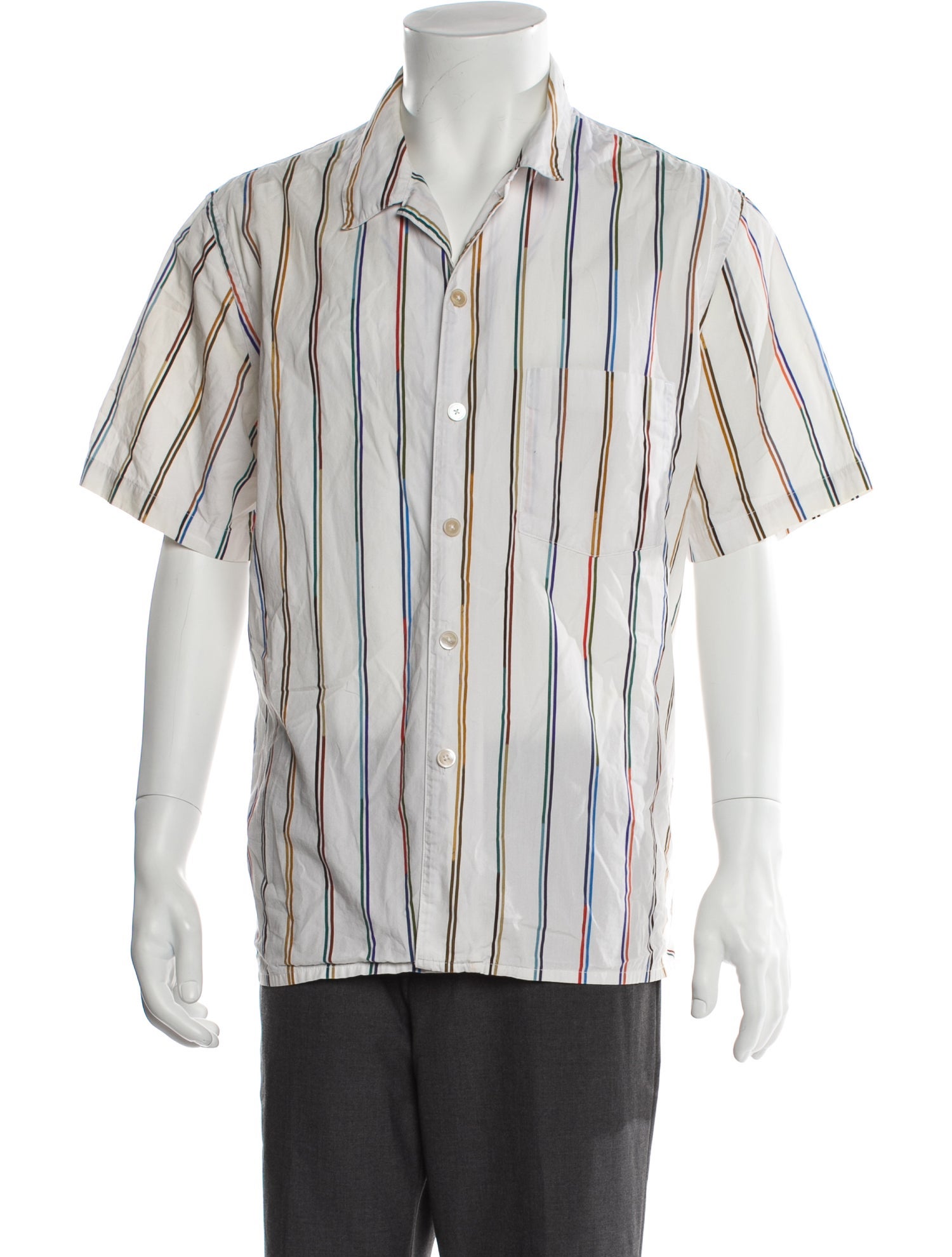 PS by Paul Smith Striped Short Sleeve Dress Shirt