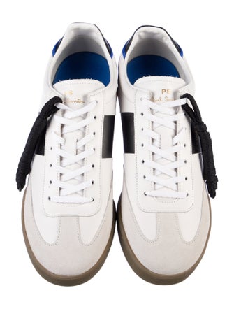 PS by Paul Smith Leather Colorblock Pattern Sneakers