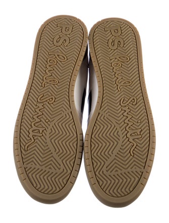 PS by Paul Smith Leather Colorblock Pattern Sneakers