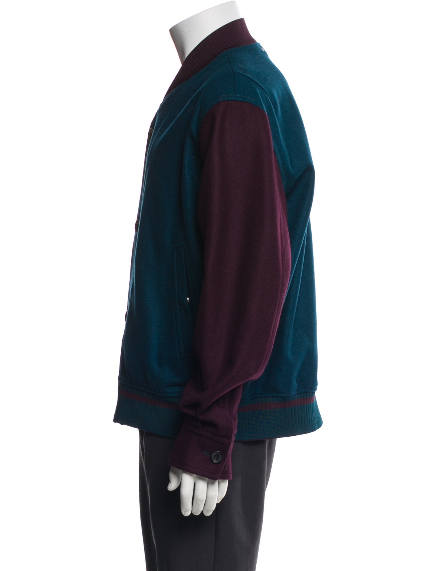 PS by Paul Smith Colorblock Pattern Bomber Jacket