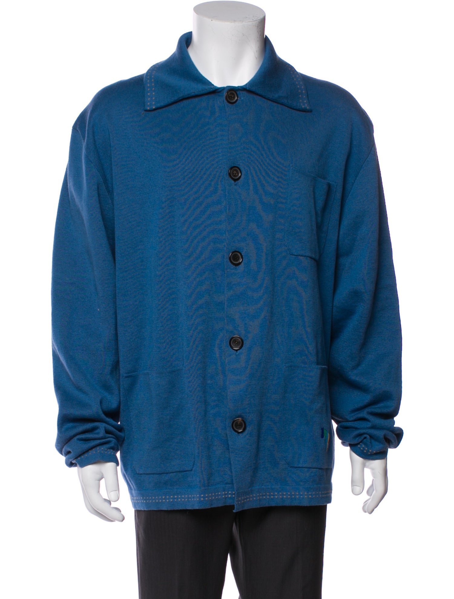 PS by Paul Smith Printed Mock Neck Cardigan