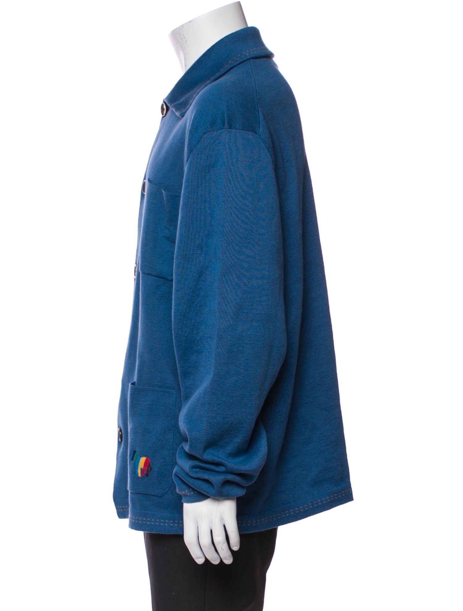 PS by Paul Smith Printed Mock Neck Cardigan