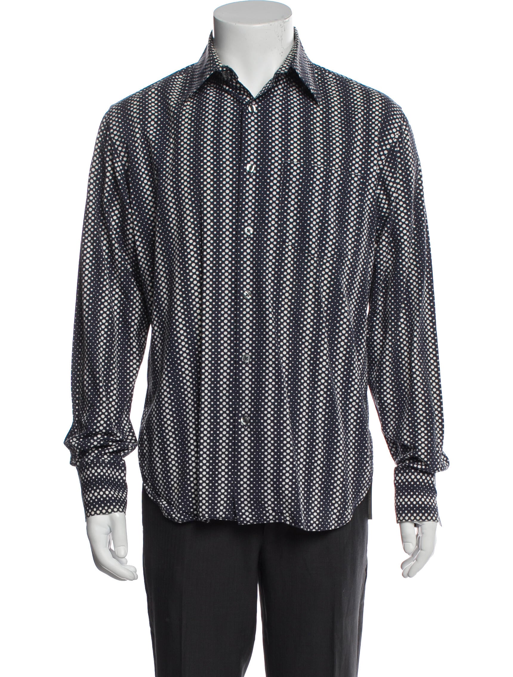PS by Paul Smith Polka Dot Print Long Sleeve Shirt