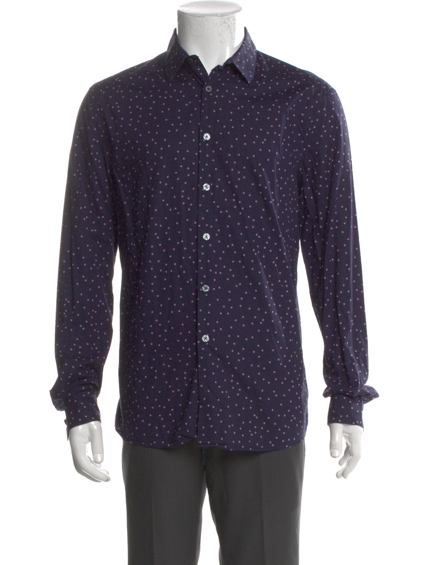 PS by Paul Smith Polka Dot Print Long Sleeve Shirt