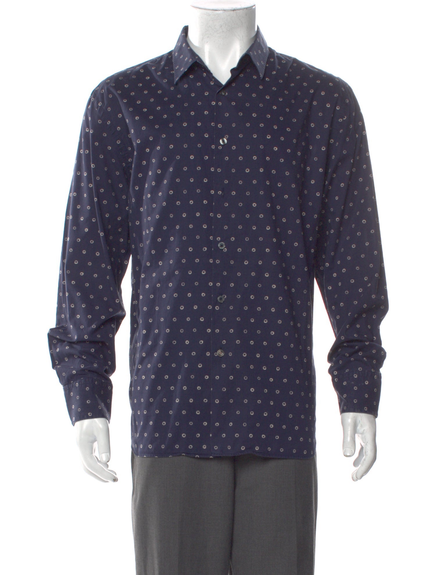 PS by Paul Smith Polka Dot Print Long Sleeve Shirt
