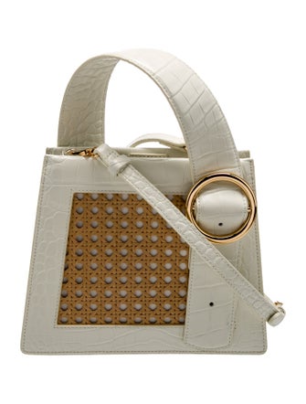 Parisa Wang Embossed Leather Top Handle Bag