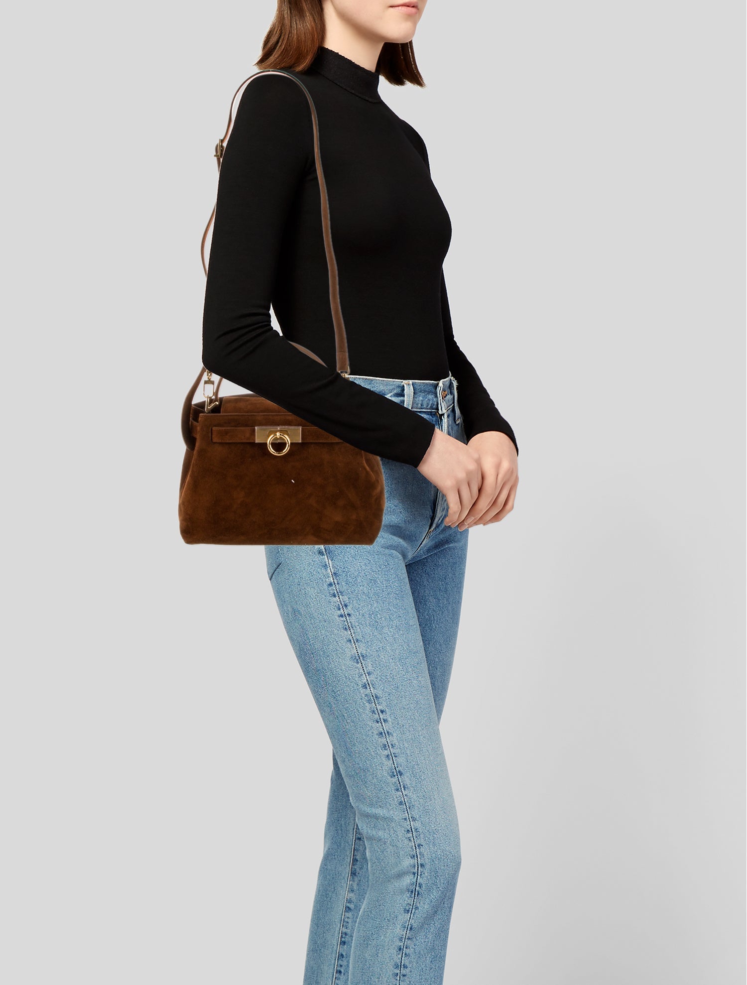 Parisa Wang Suede Top Handle Bag w/ Tags