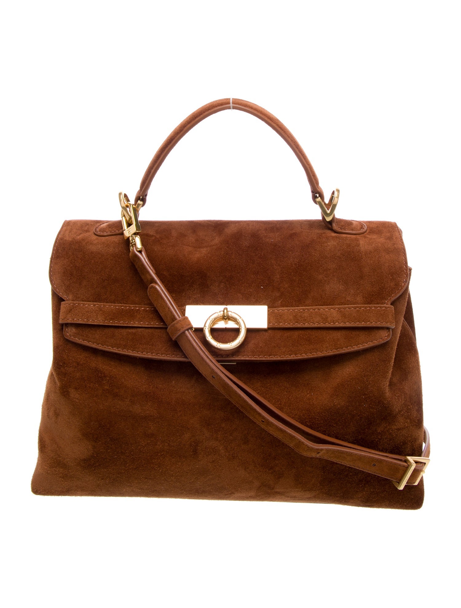 Parisa Wang Suede Top Handle Bag