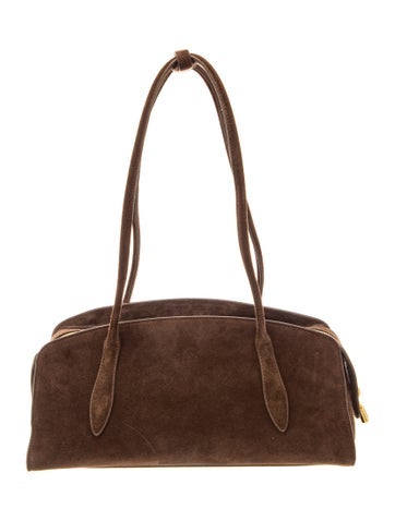 Pre-owned Parisa Wang Suede Shoulder Bag In Brown