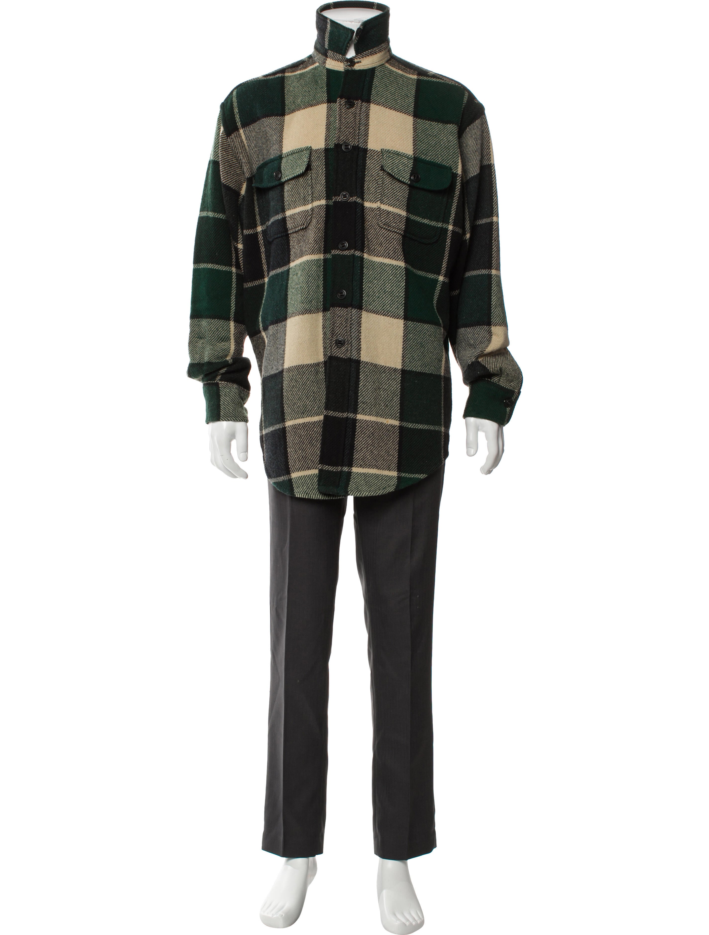 Polo Sport Ralph Lauren Wool Plaid Print Overcoat