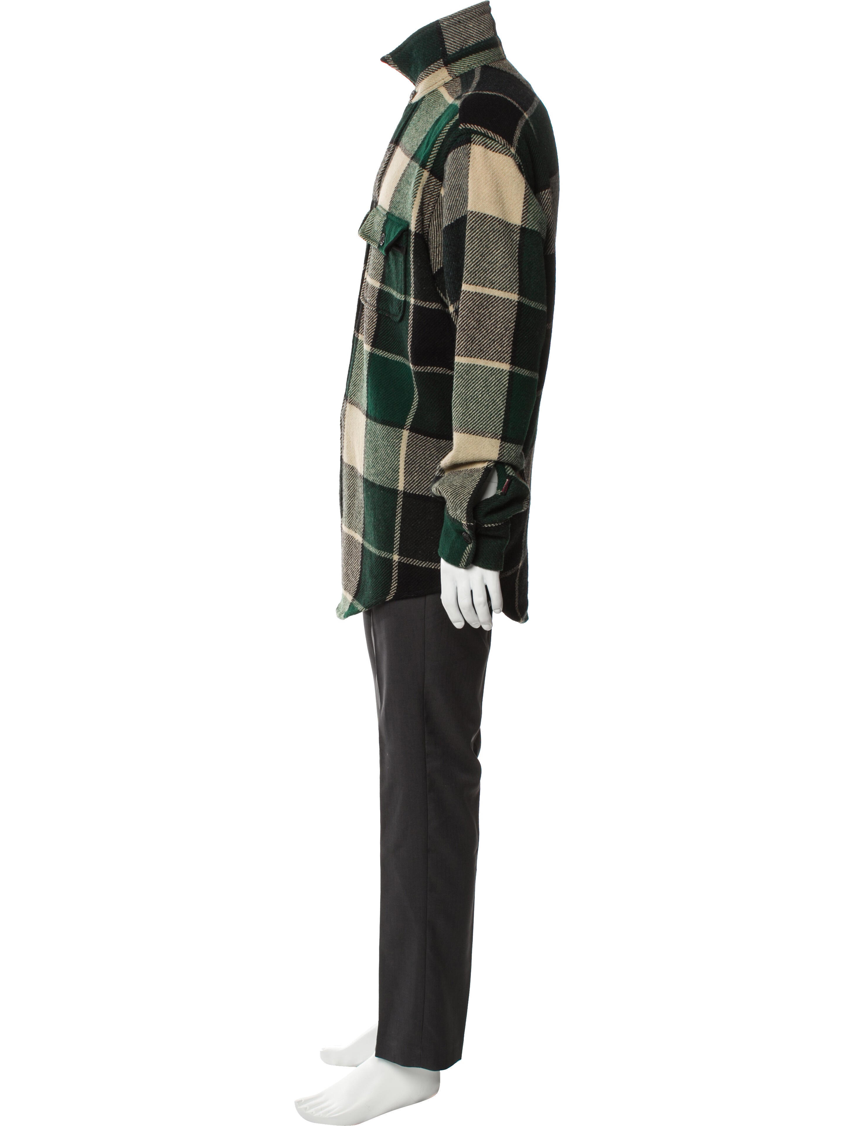 Polo Sport Ralph Lauren Wool Plaid Print Overcoat