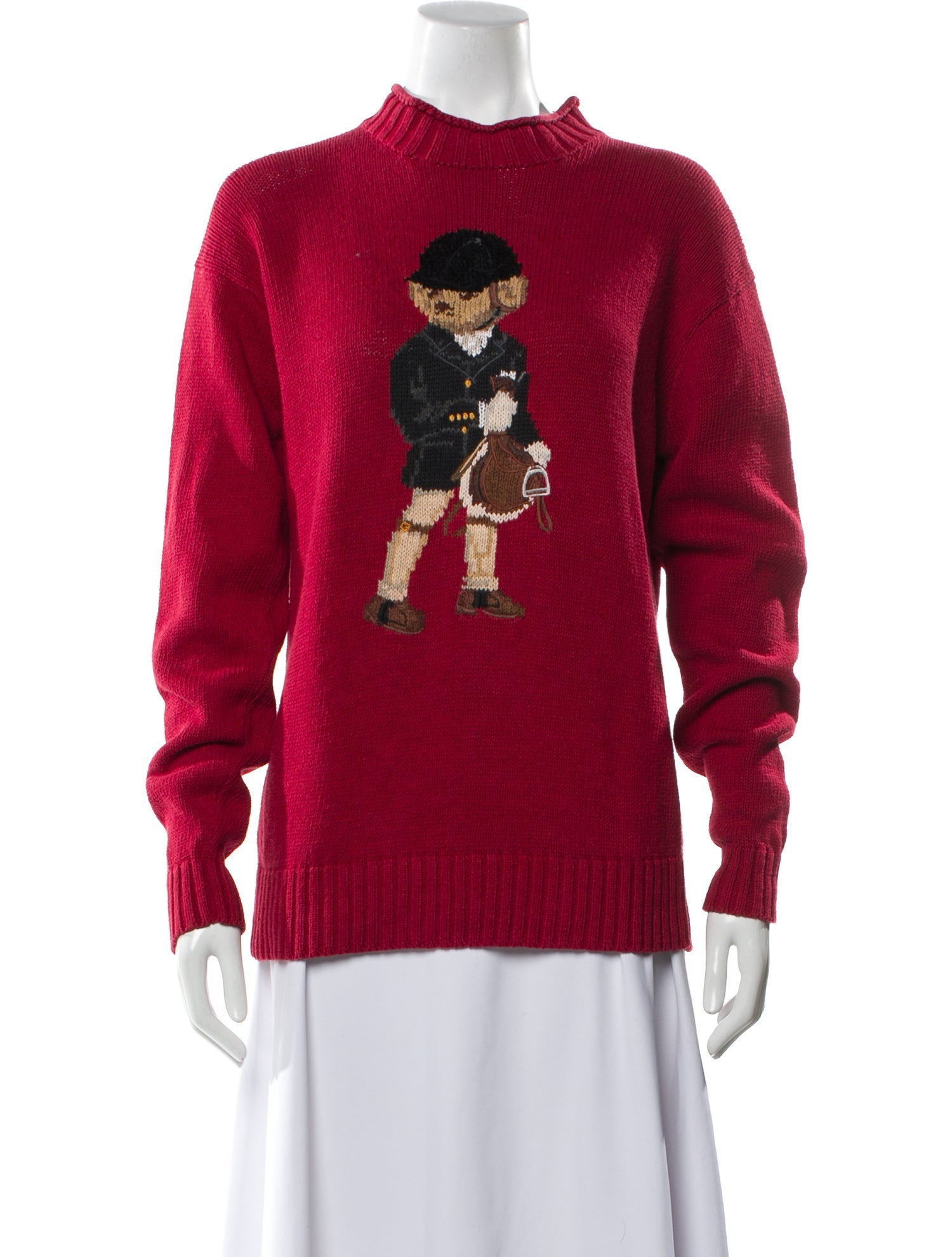 Polo Sport Ralph Lauren Graphic Print Mock Neck Sweater