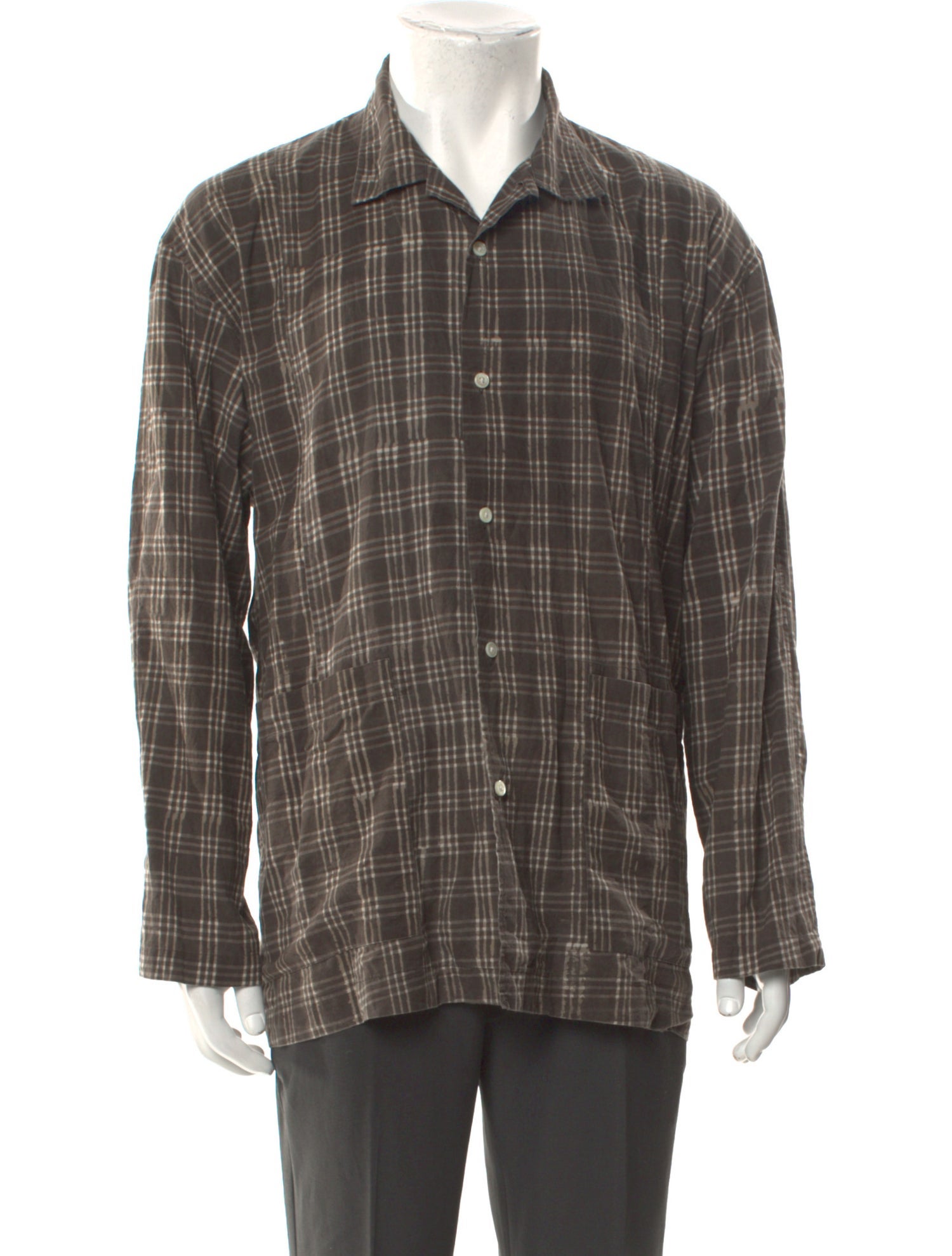 Pilgrim Surf + Supply Plaid Print Long Sleeve Shirt