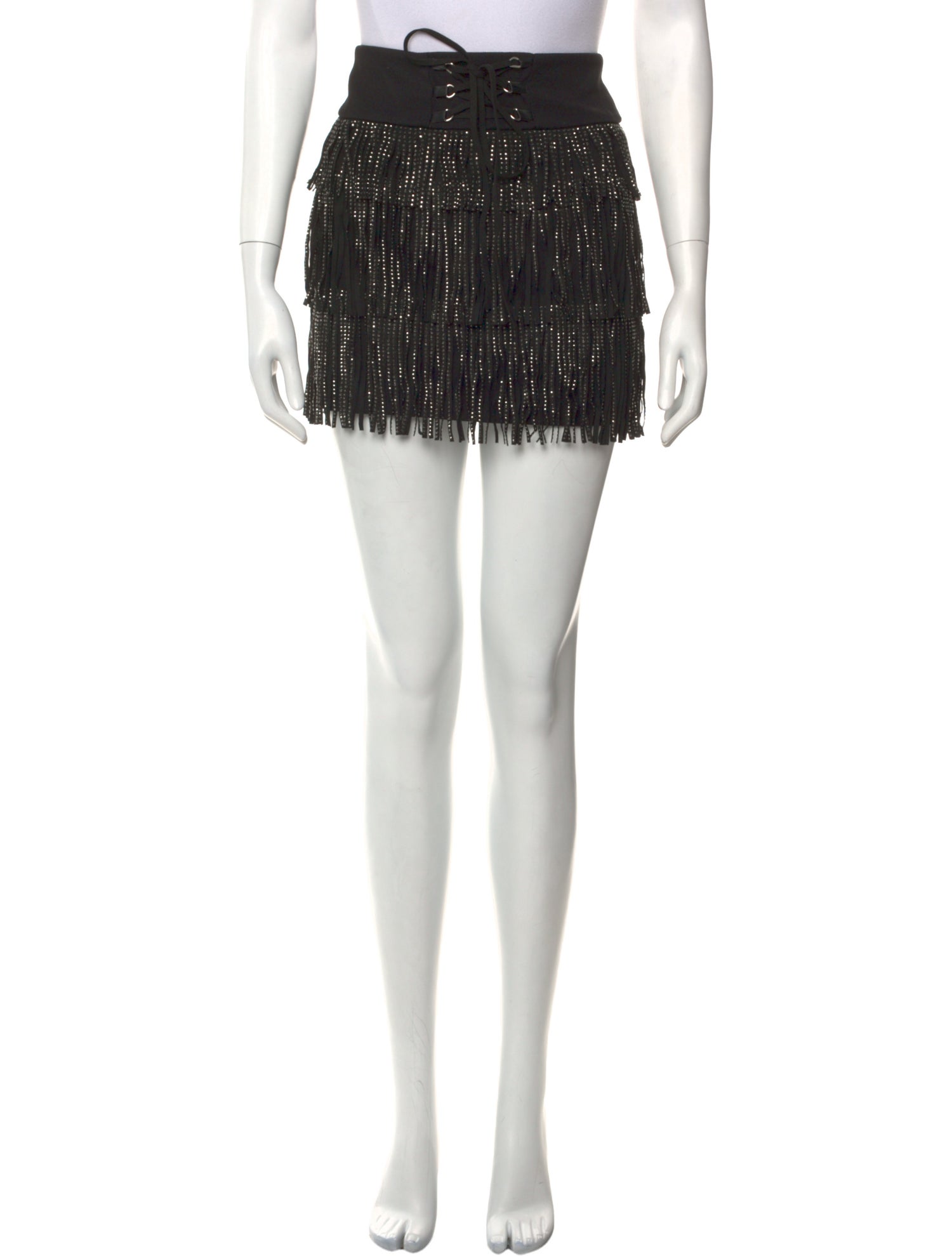 Poster Girl Crystal Embellishments Mini Skirt