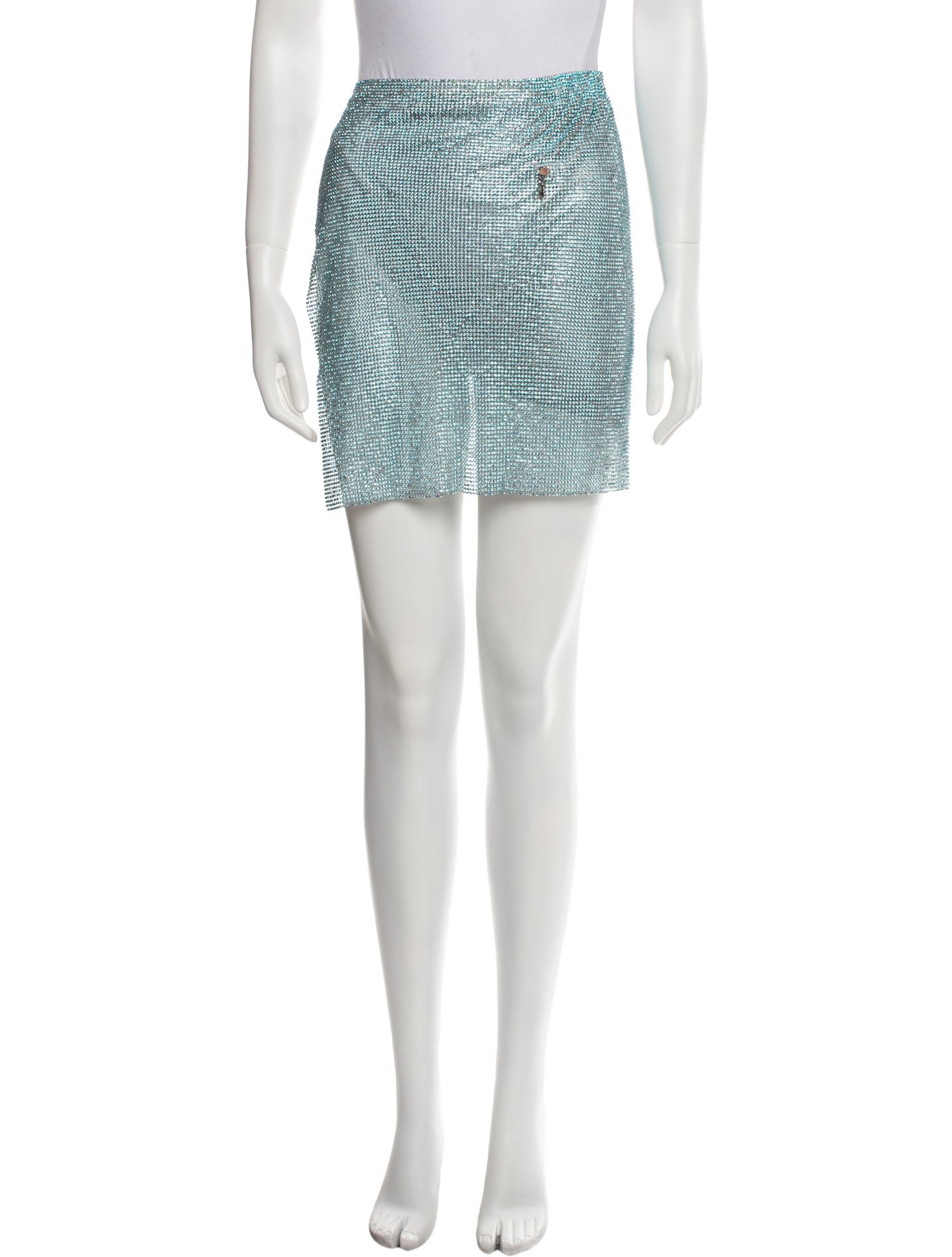 Poster Girl Chain-Link Accents Mini Skirt