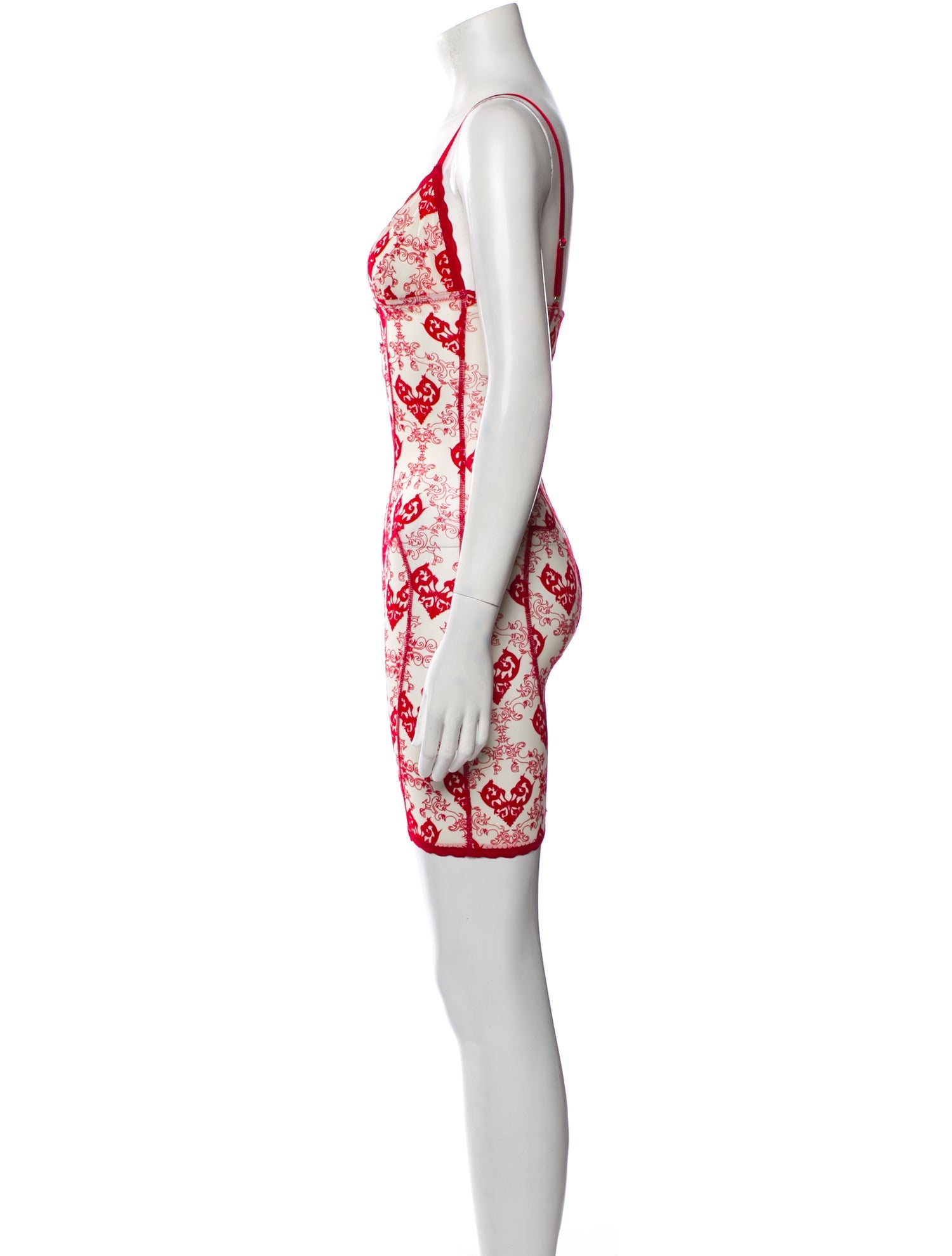 Poster Girl Printed Plunge Neckline Romper