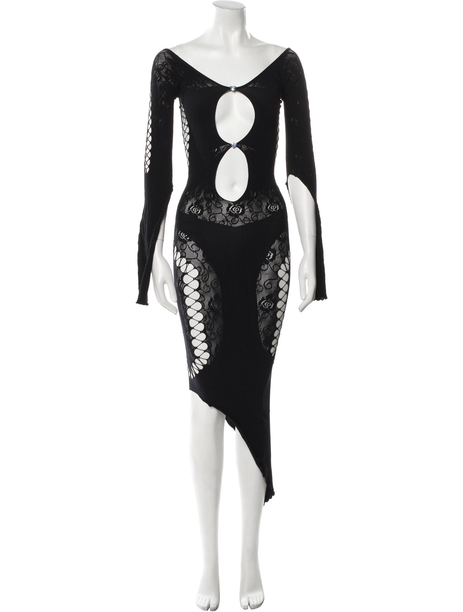 Poster Girl Lace Pattern Midi Length Dress