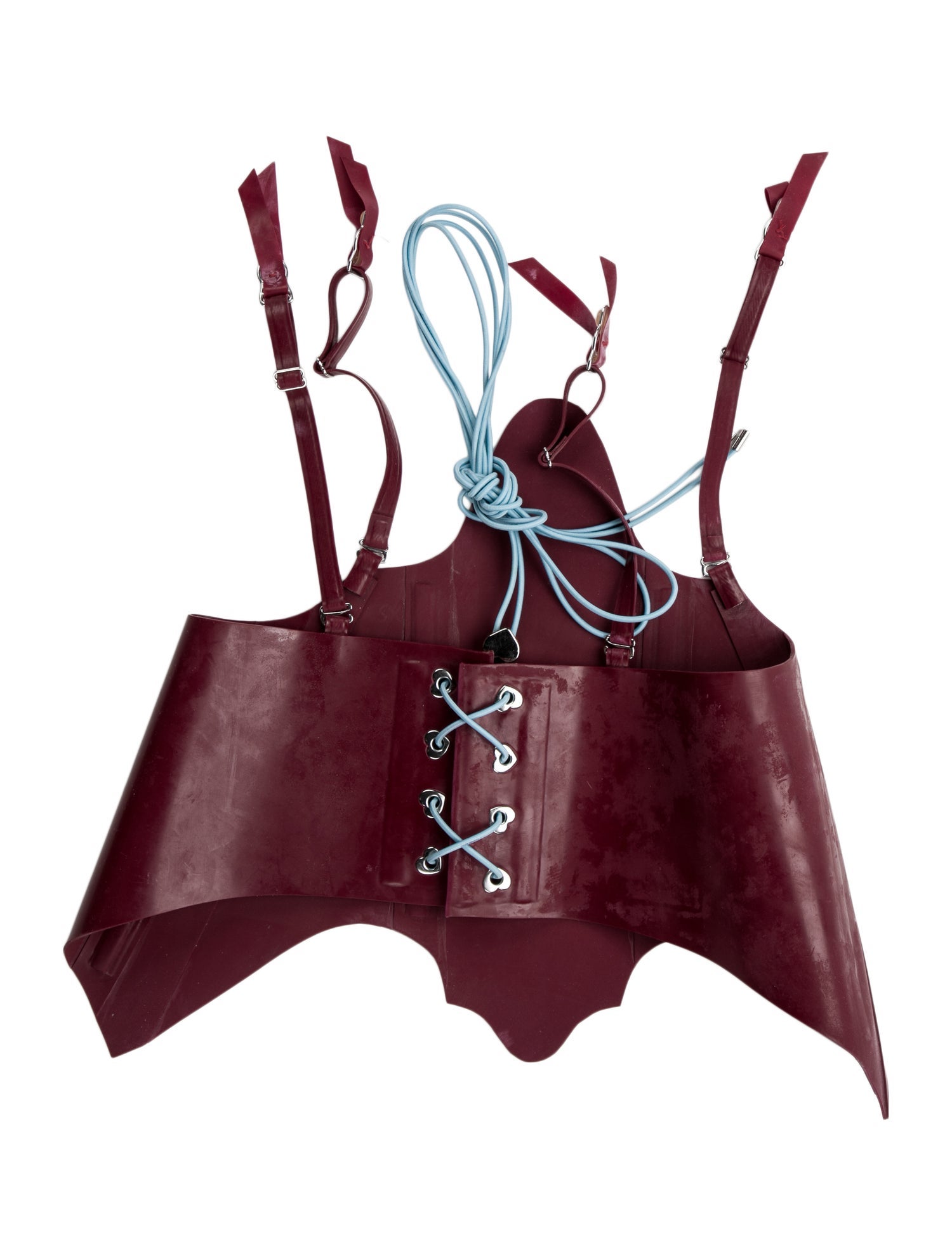 Poster Girl Latex V-Neck Crop Top