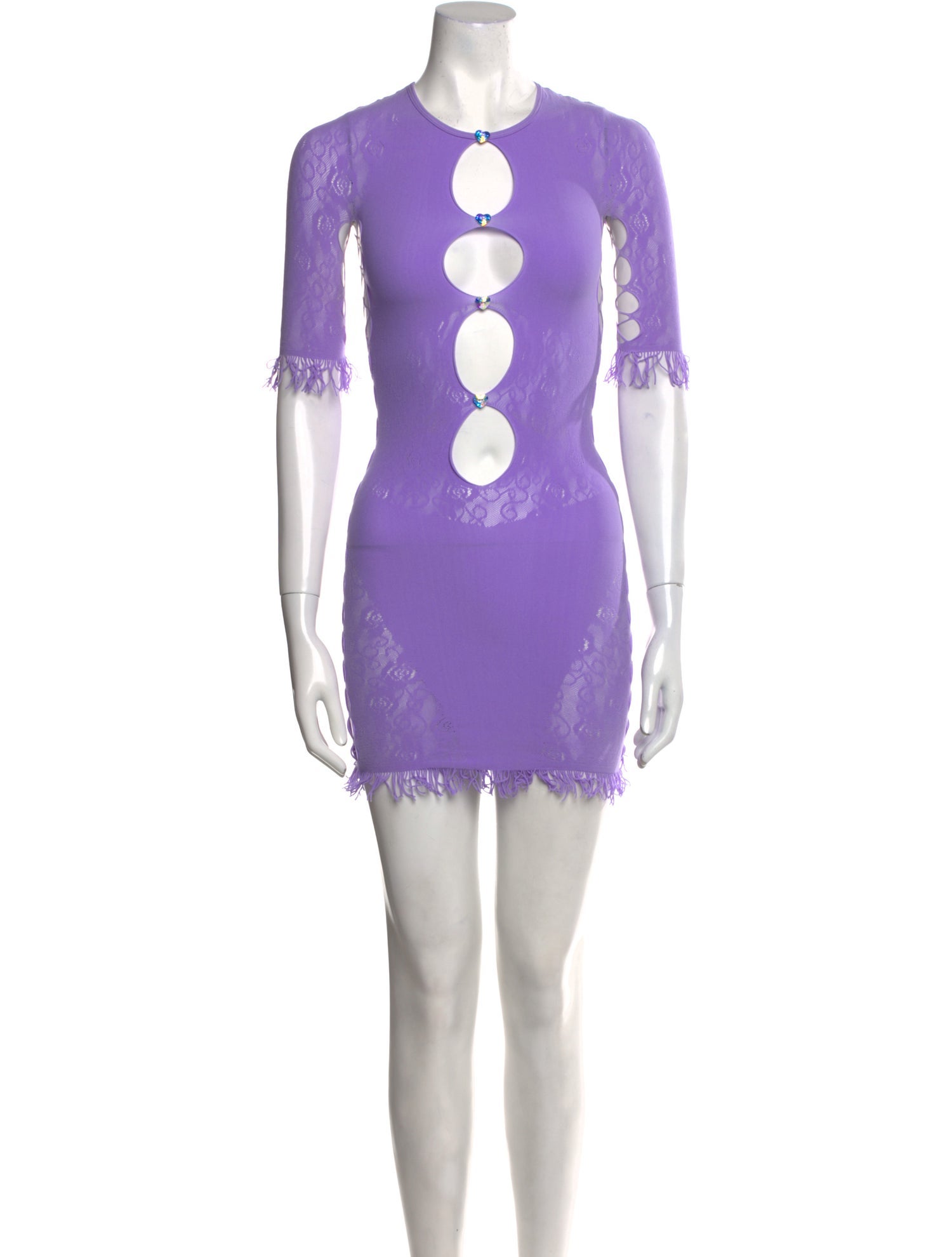 Poster Girl Lace Pattern Mini Dress