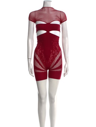 Poster Girl Graphic Print Crew Neck Romper