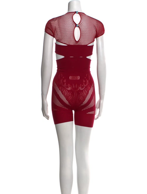 Poster Girl Graphic Print Crew Neck Romper