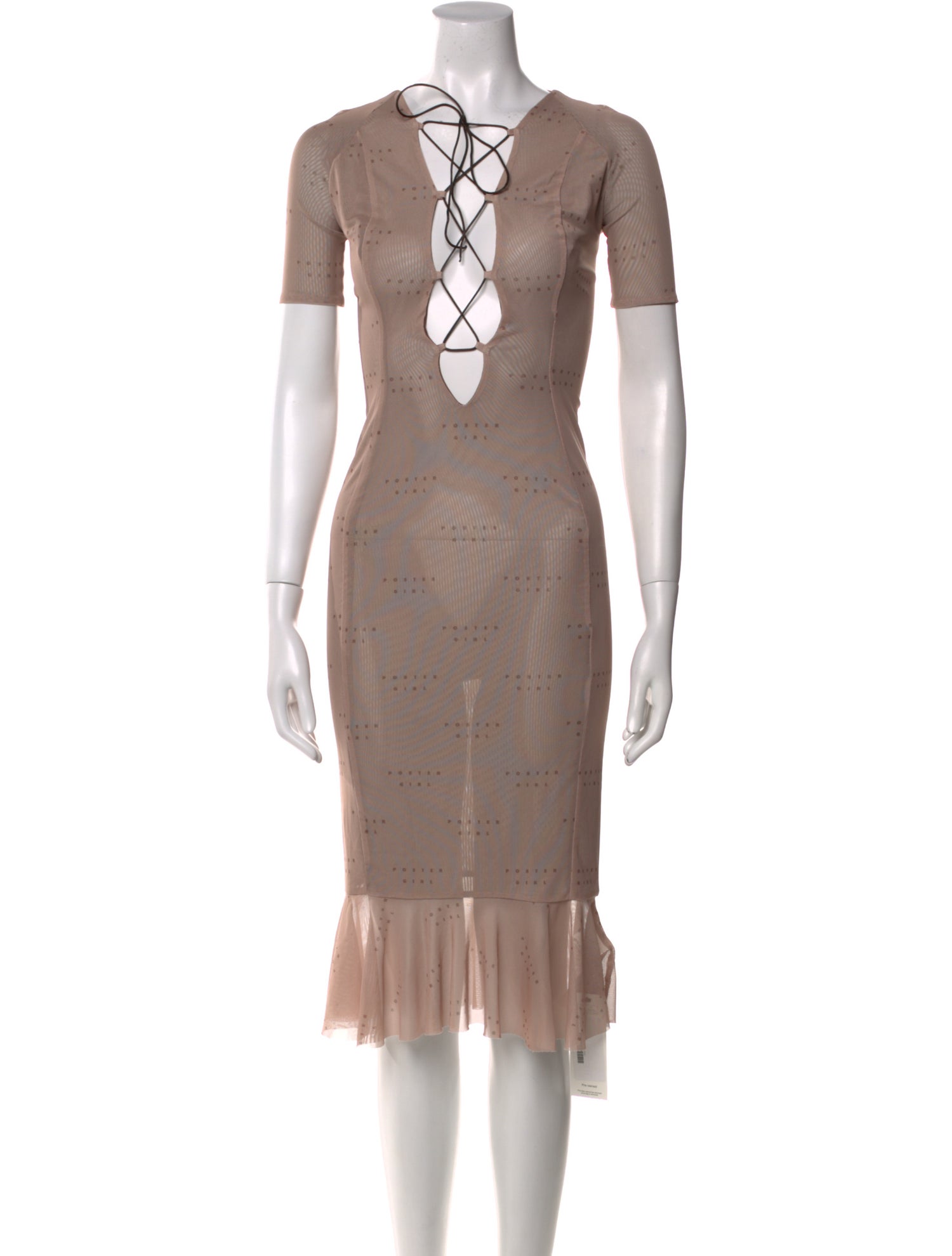 Poster Girl V-Neck Knee-Length Dress