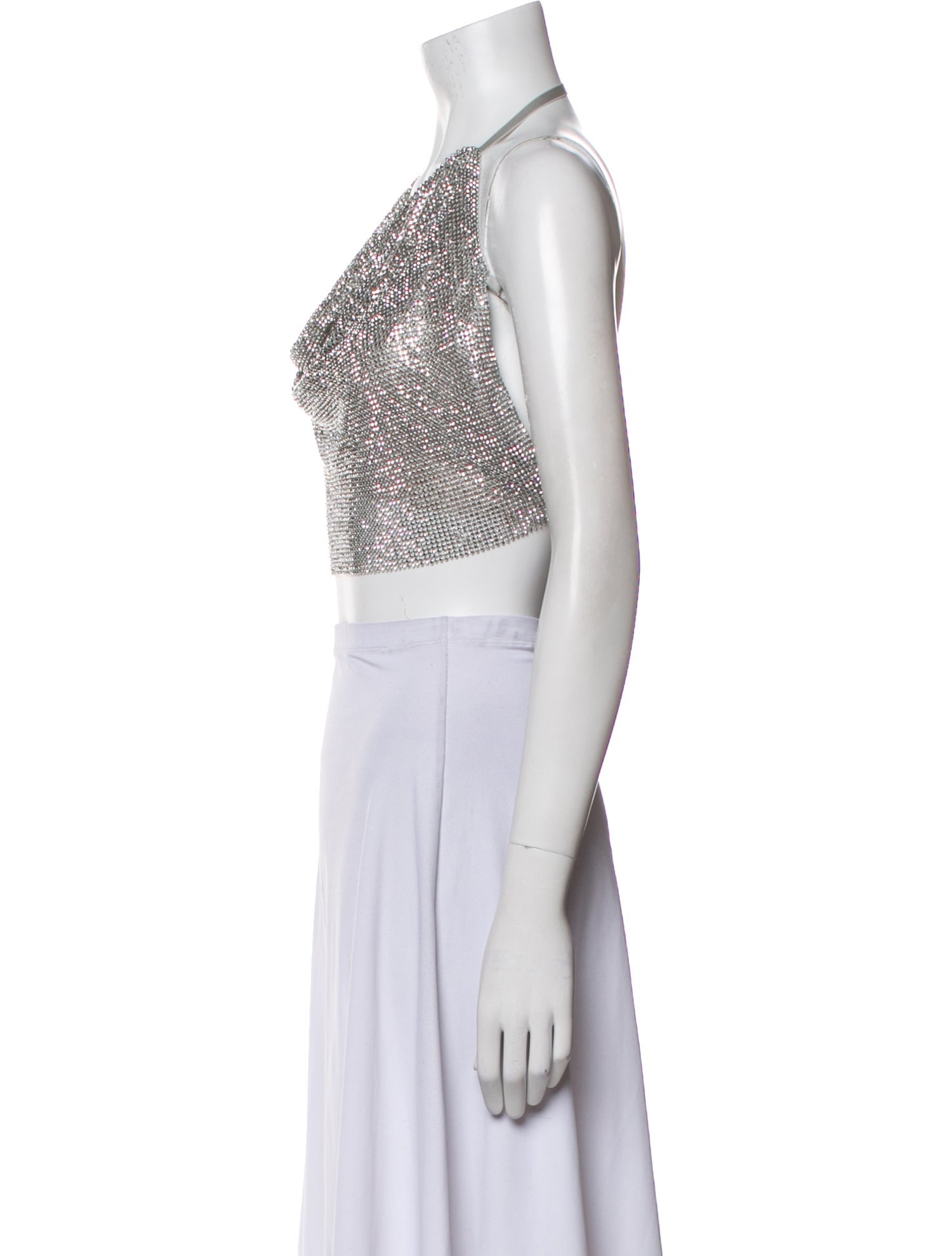 Poster Girl Patterned Halterneck Crop Top