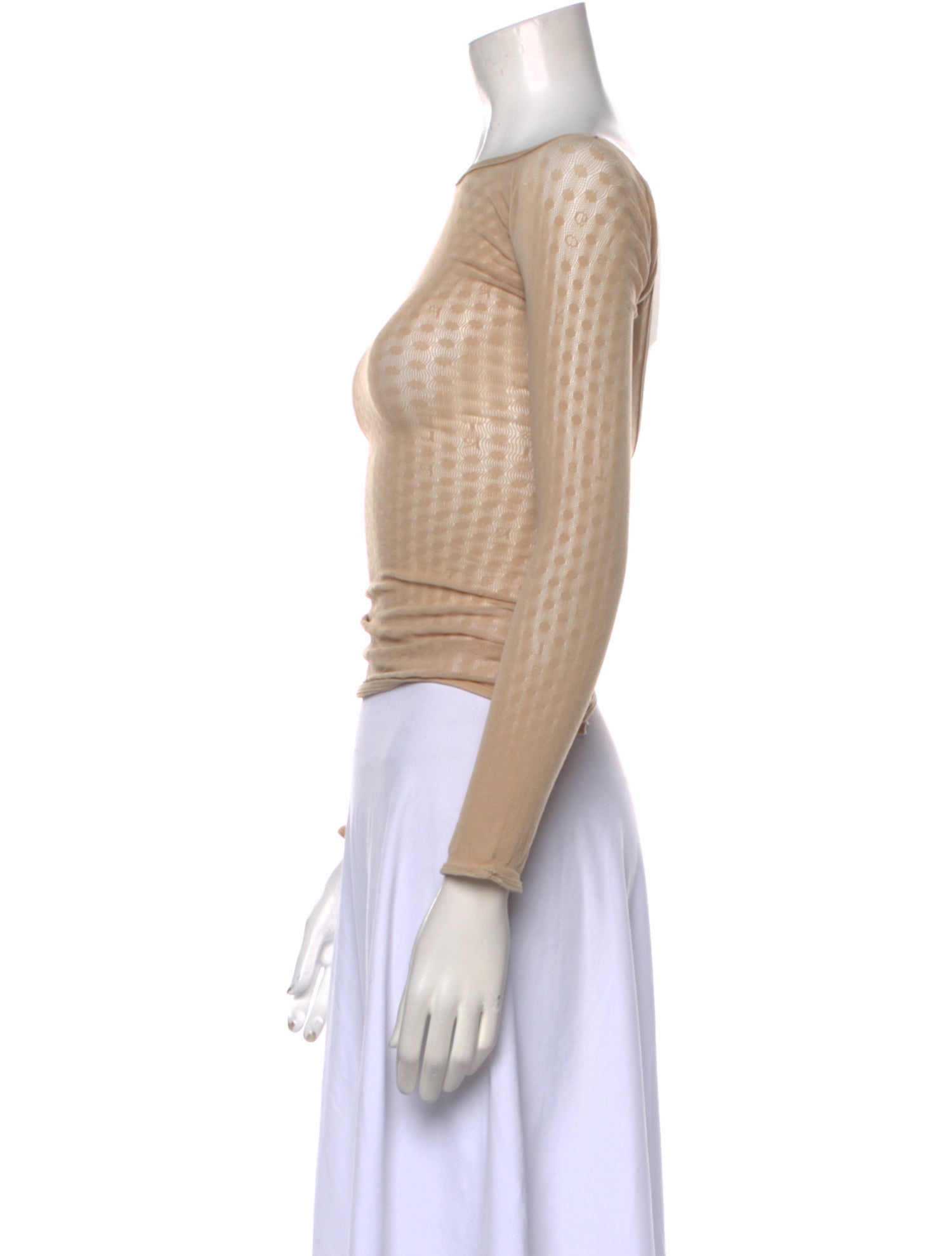 Poster Girl Bateau Neckline Long Sleeve Crop Top