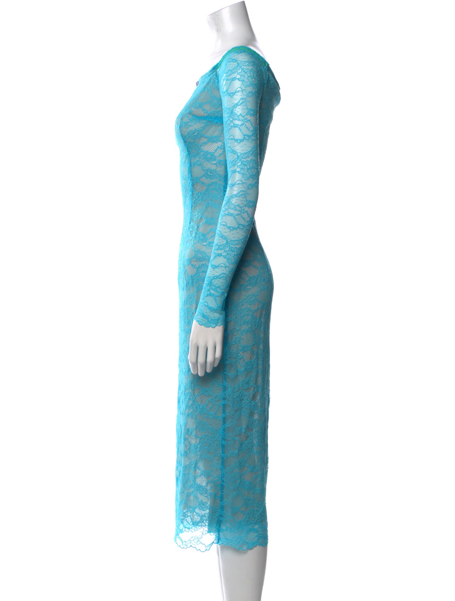 Poster Girl Lace Pattern Midi Length Dress