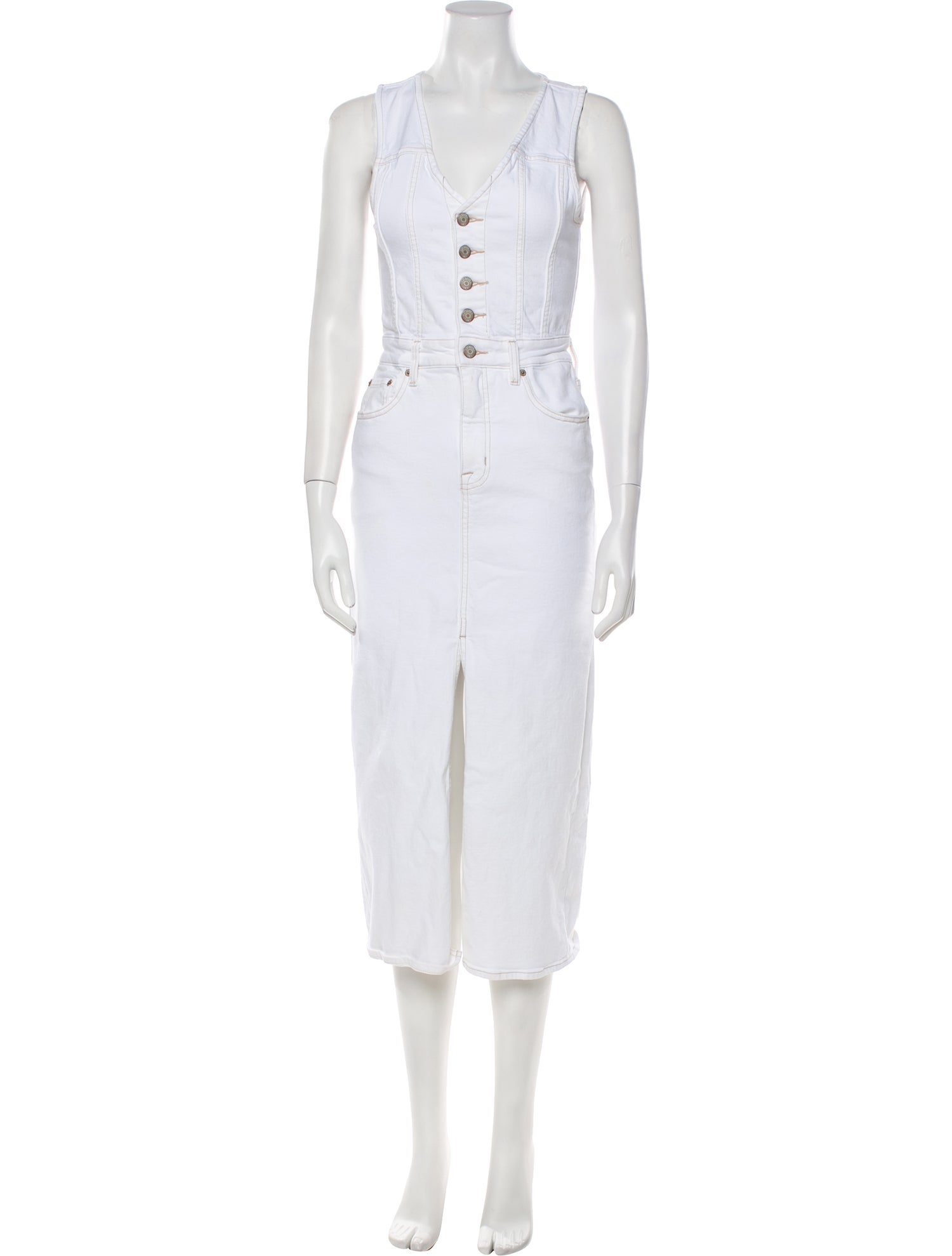 Pistola V-Neck Midi Length Dress