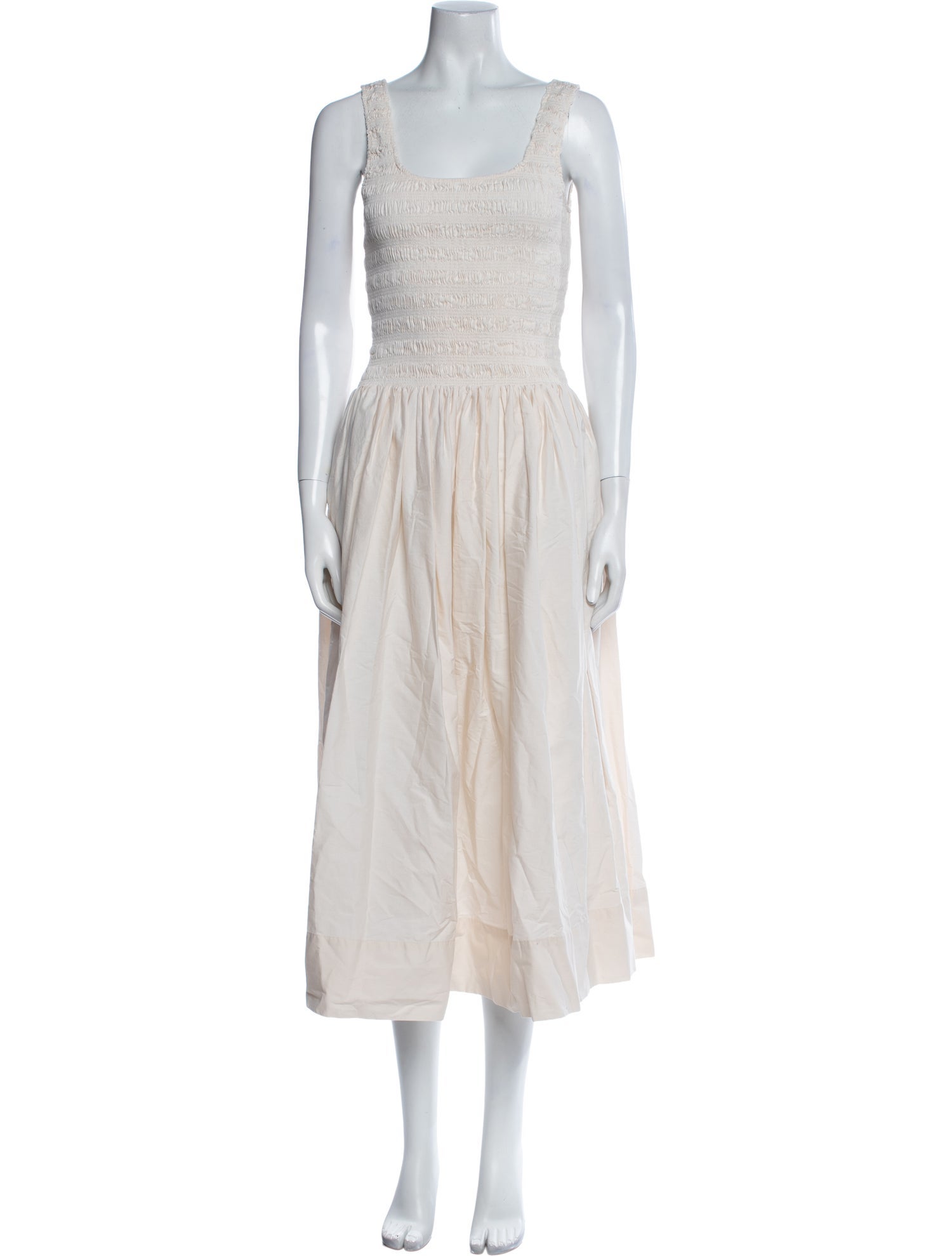 Pistola Square Neckline Midi Length Dress