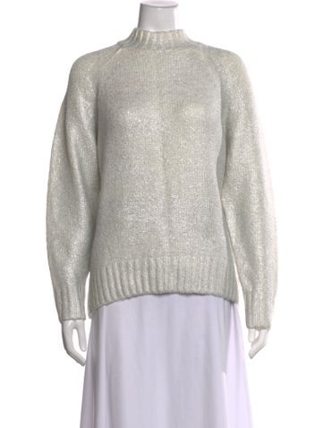 Pre-owned Pistola Mock Neck Sweater W/ Tags In Neutrals