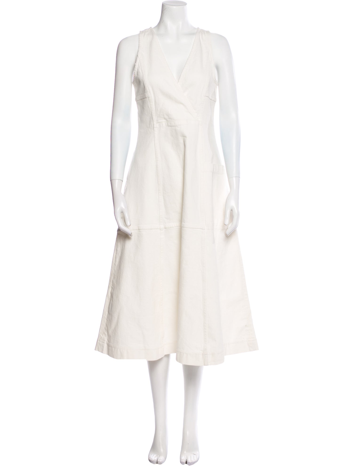 Proenza Schouler White Label V-Neck Long Dress