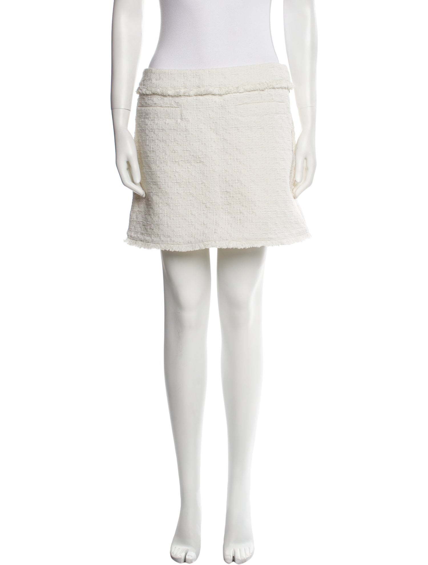 Proenza Schouler White Label Raw-Edge Trim Mini Skirt