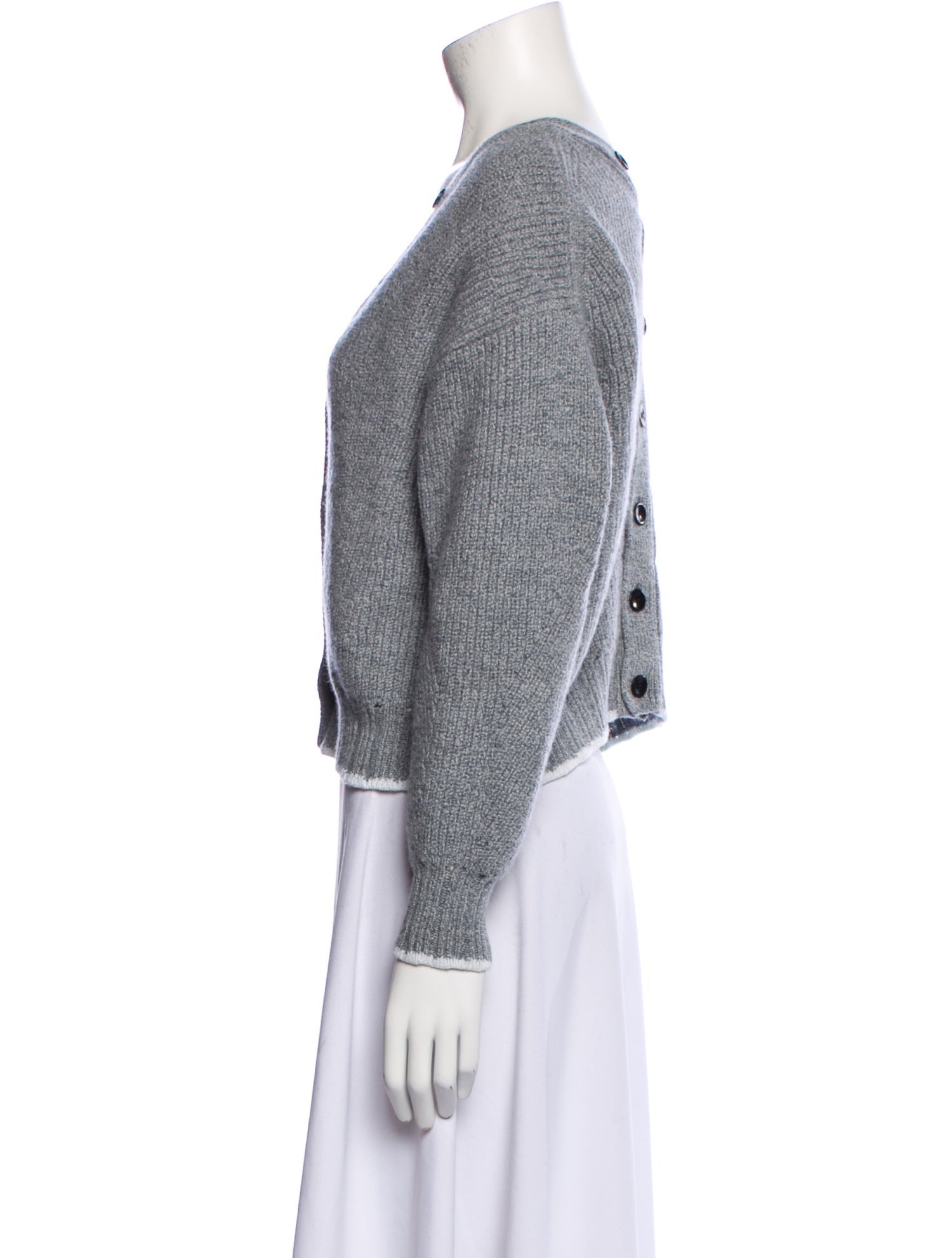 Proenza Schouler White Label Wool Plunge Neckline Sweater