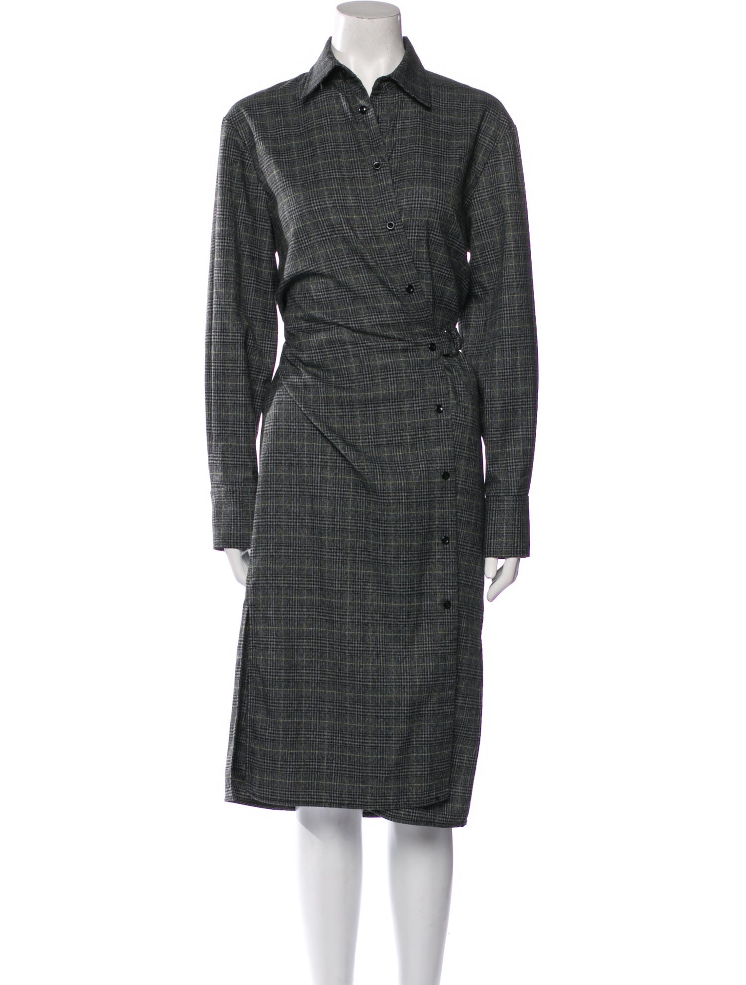 Proenza Schouler White Label Plaid Print Trench Coat