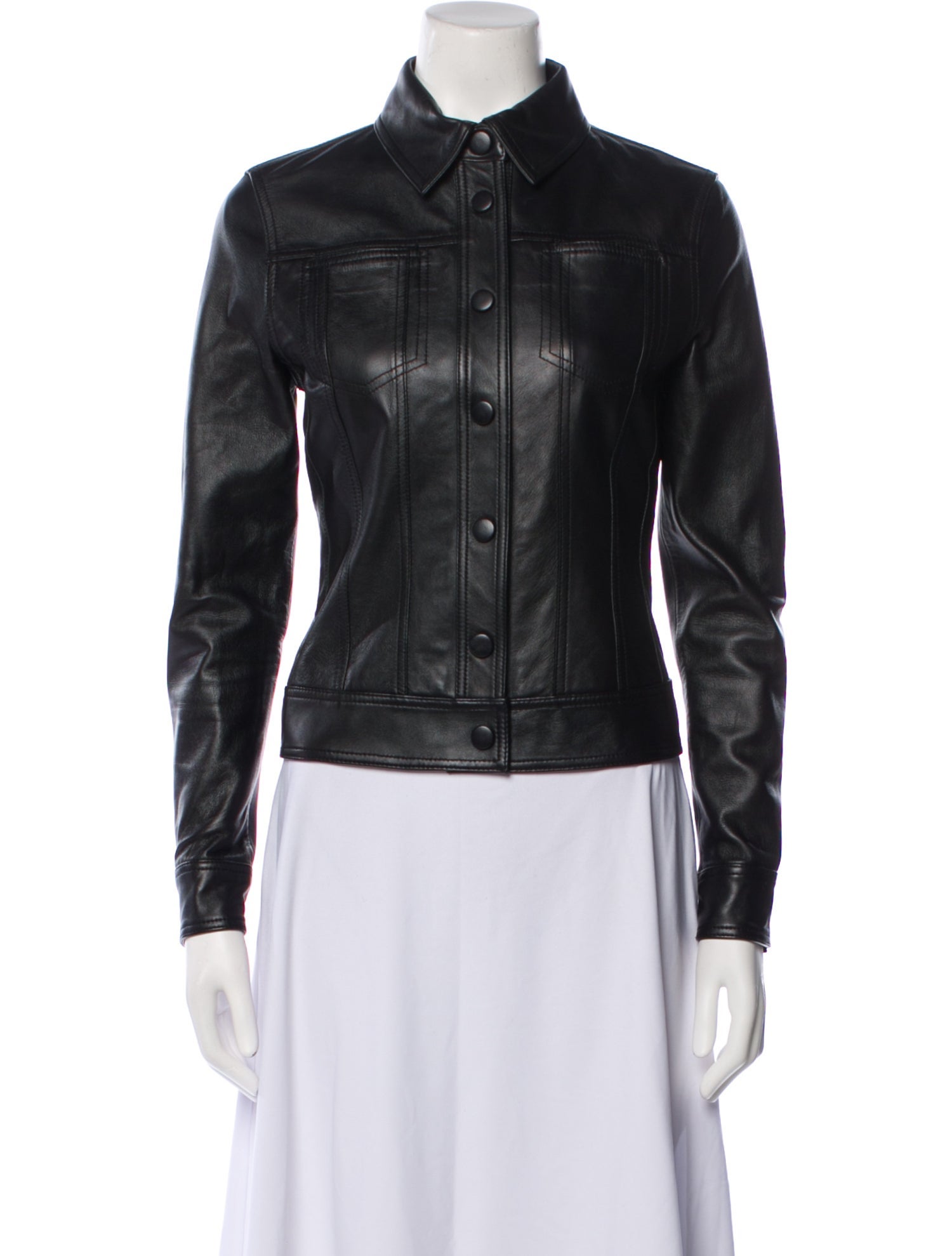 Proenza Schouler White Label Lamb Leather Biker Jacket