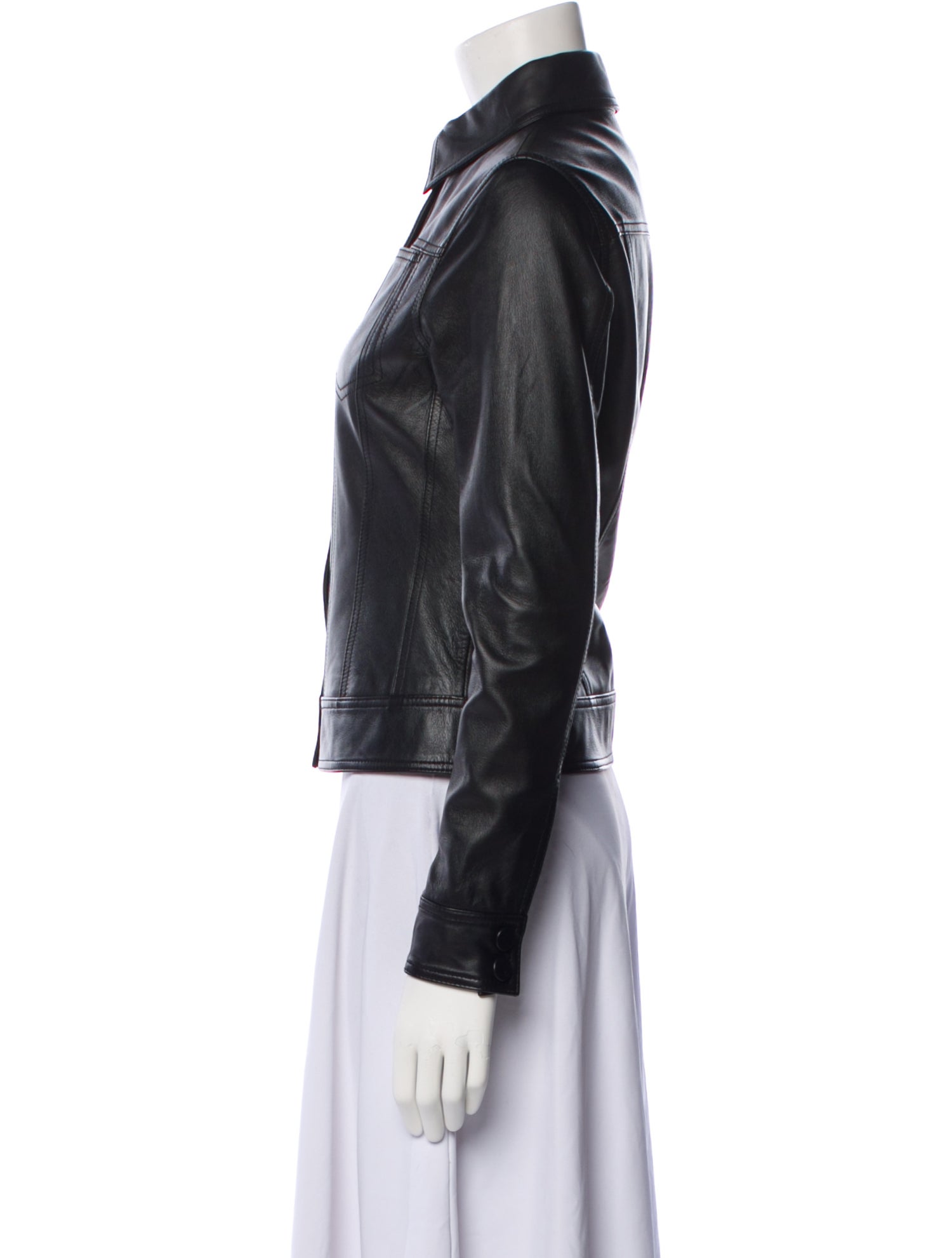 Proenza Schouler White Label Lamb Leather Biker Jacket